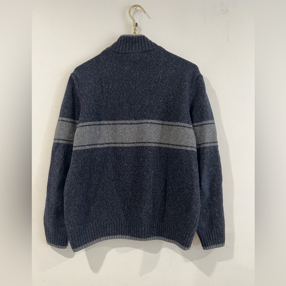 Daniele Blasi Italy Thick partialWool Sweater
1/4 Zip Neck Gray Striped … - Picture 3 of 10